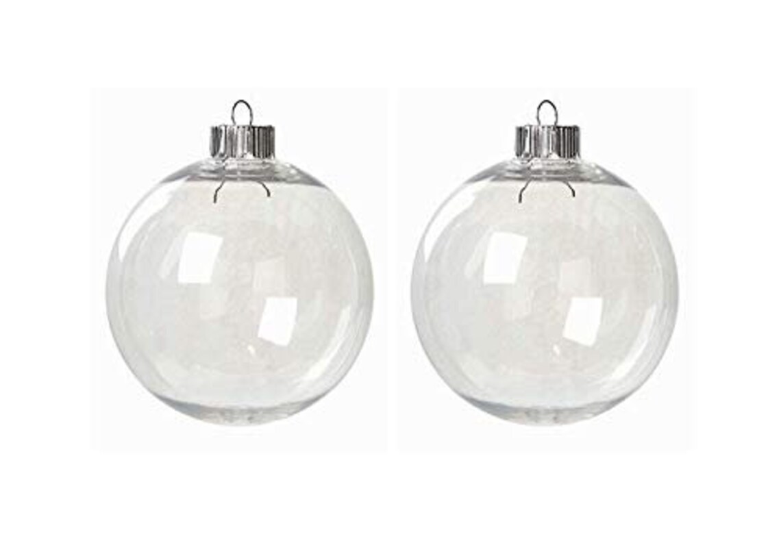 Clear Plastic Round Ball Ornaments Ready to Be Filled From Etsy