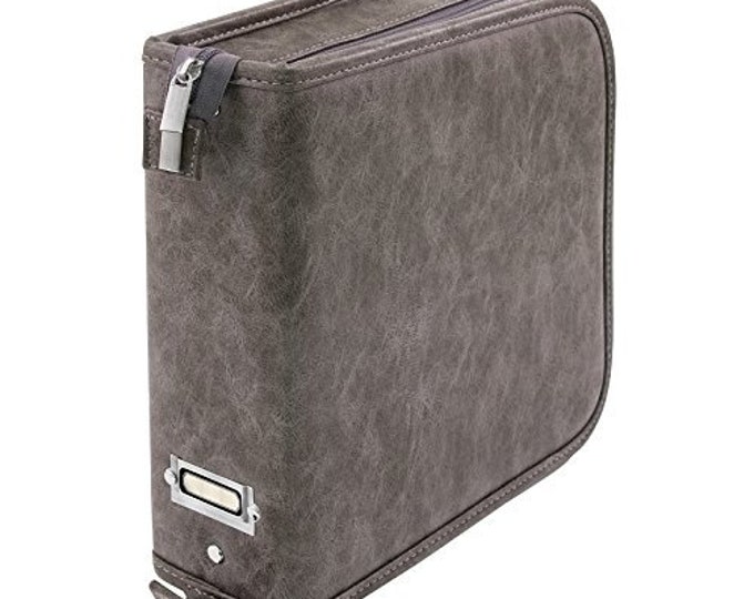 Stamp Storage Binder by Tim Holtz Ideaology, Faux Gray Leather CH93822