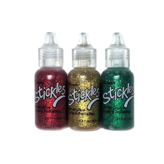 3 Bottles of Ranger Stickles Glitter Glue, Make Selection