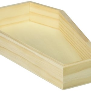 Darice Unfinished Wood Coffin Trays - 1 Piece - 7.75 inches