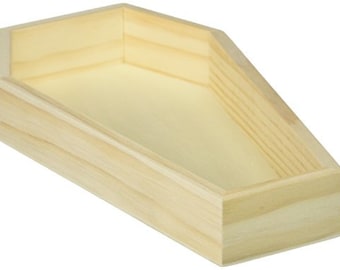 Darice Plateaux de cercueils en bois non finis - 1 pièce - 7,75 pouces