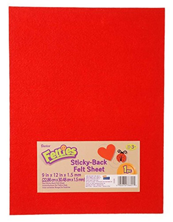 Darice Sticky Back Felt Sheet Red 9 X 12 Inches 6 