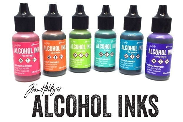 Alcohol Ink Set 7 Bottle Collection of Ranger Tim Holtz Alcohol Inks for  Paper, Resin Epoxy Tinting, Petri Dish Making, 15ml/0.5-ounce 