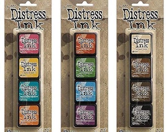 Ranger Tim Holtz Distress Mini Ink Pad Kits #1, #2 and #3 Bundle - NEW
