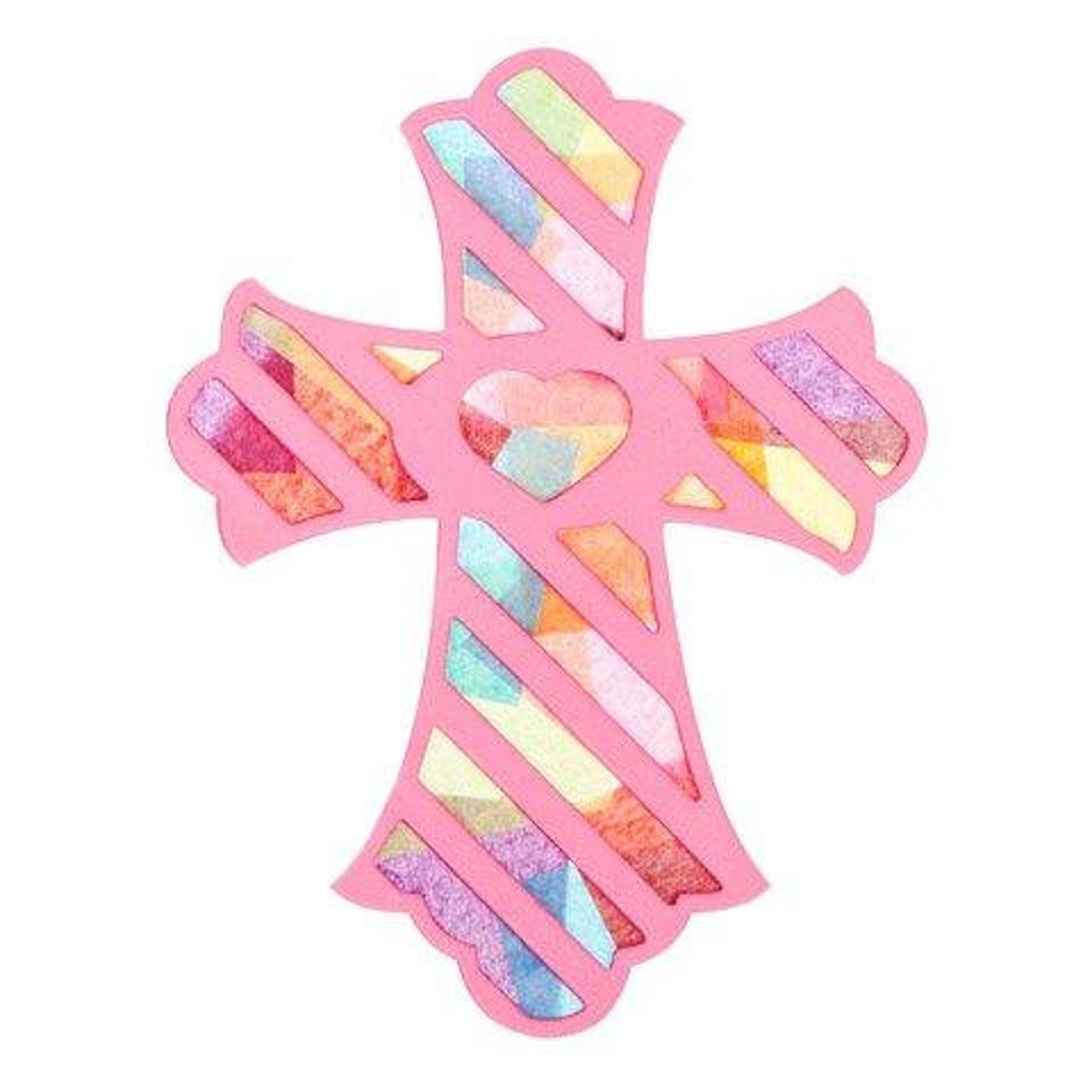 Foamies Stained Glass and Foam Cross Craft Kit Makes 12 Crosses Kids