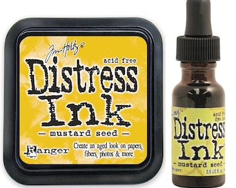 Tim Holtz Ranger Distress - Mustard Seed - Full Size Ink Pad and Reinker
