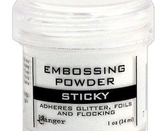 Ranger Sticky Embossing Powder - Adheres Glitter, Foil and Flocking