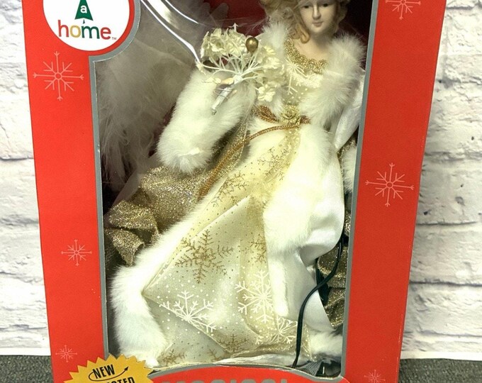 Vintage Christmas Trim A Home Magical Christmas Angel with Box Fiber Optic