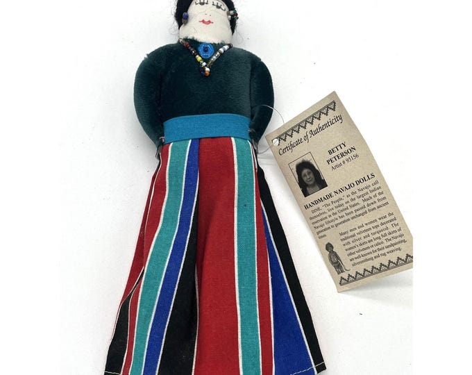 Handmade Navajo Doll – Betty Peterson Artisan Native American Cloth Figure
