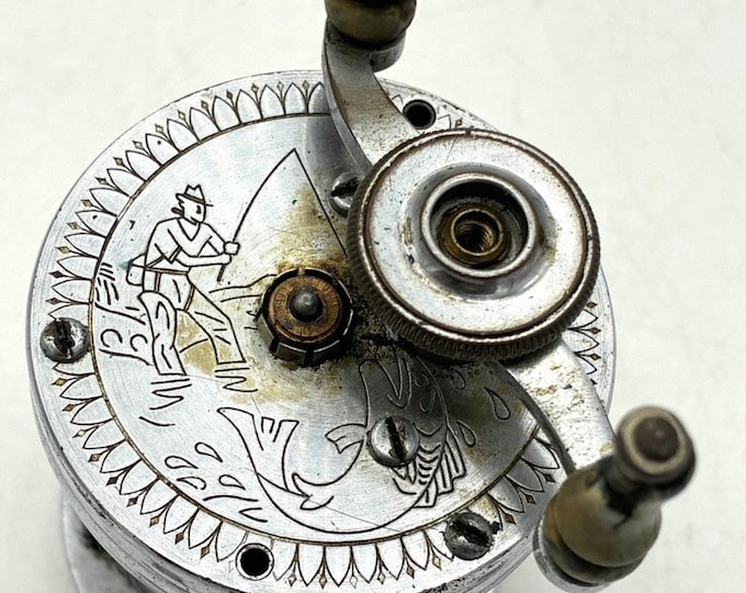 Antique Shakespeare X-pert Engraved Jeweled Baitcast Fishing Reel Original Line