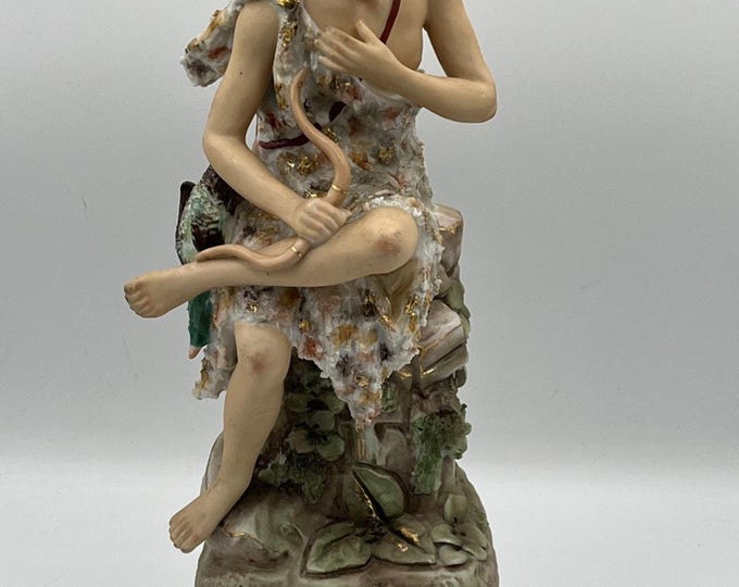 Diana the Huntress Greek Mythology Sylvan China CMD 13.5” Porcelain Lady Statue
