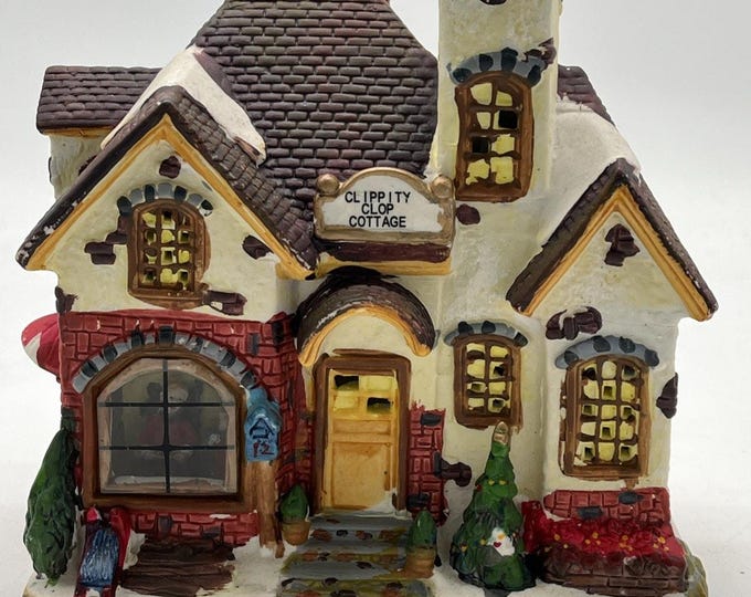 Vintage Clippity Clop Cottage – Christmas Village House (No Light)