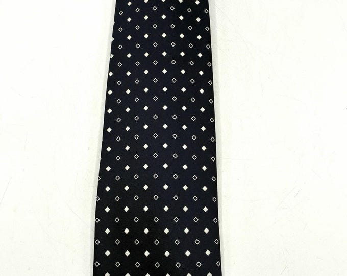 Christian Dior Cravates Navy Neat Print Tie Higbee’s Store For Men Vintage