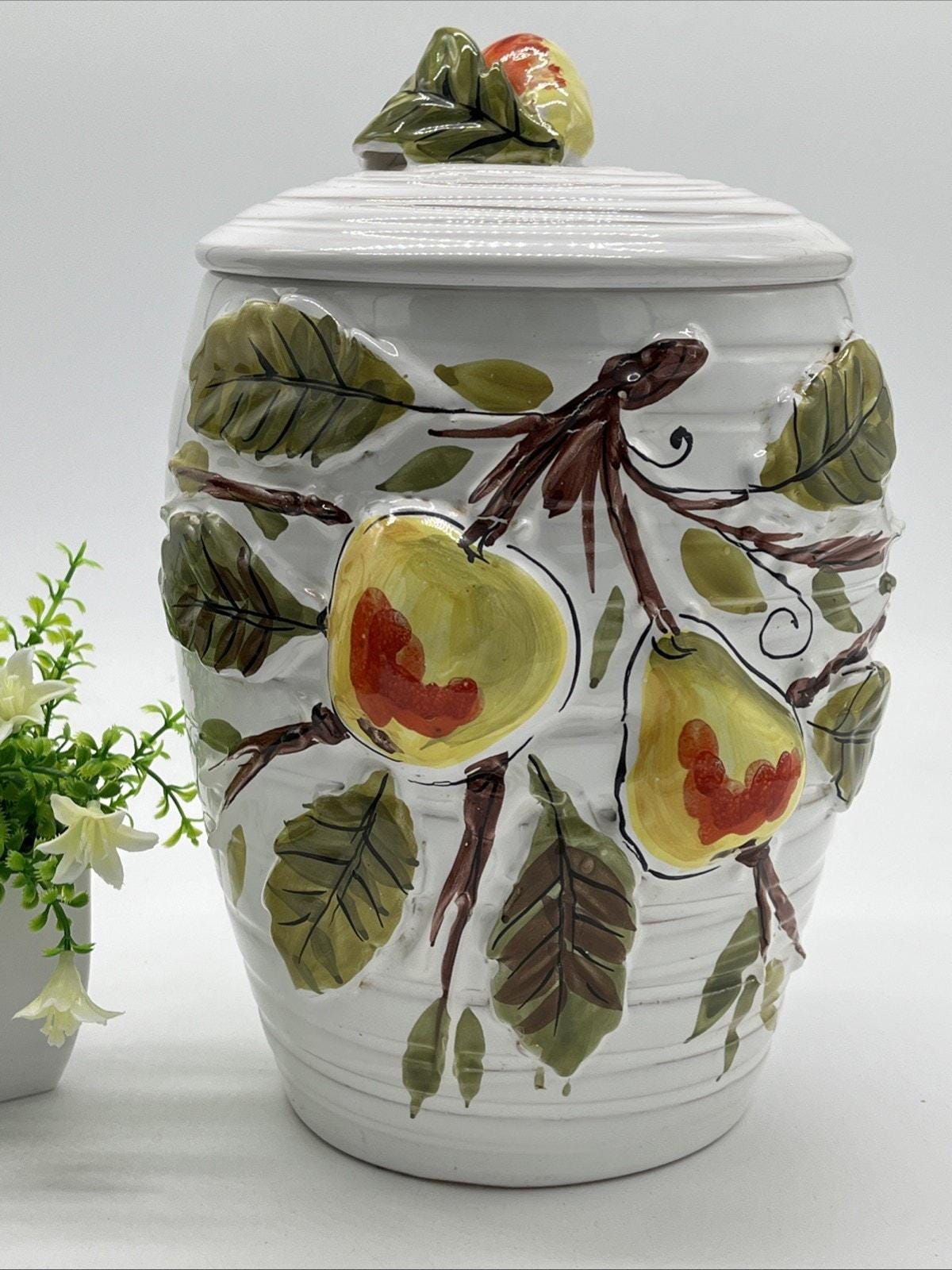 レフトン ヴィンテージ 陶器 キャニスター クッキージャー イタリア製