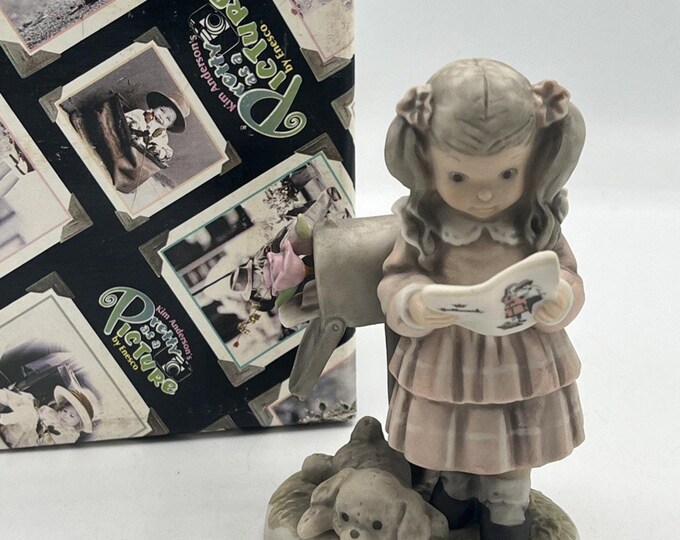 Vtg 98 Enesco by Kim Anderson - Signed Sealed Delivered With Love Figurine Fun