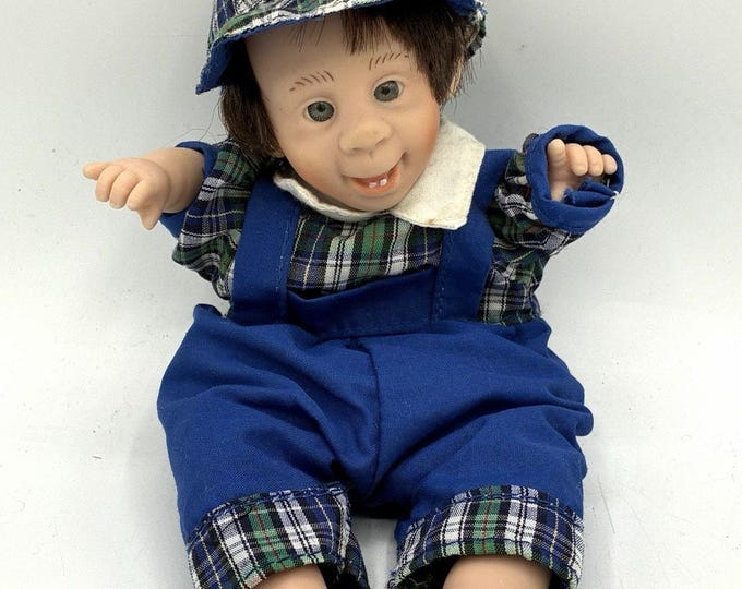 Vintage 1990s Gi-Go Toys My Pals Bean Bag Boy Doll, Plaid Outfit 8 Inch