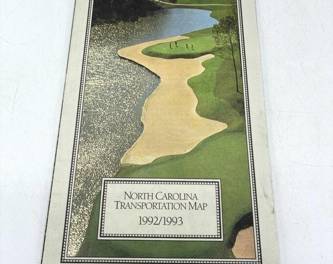 Vintage 1992 1993 North Carolina Official Transportation Road Map State DOT