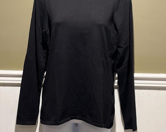 INC International Concepts Black M Mock Neck Medallion Bling-Neck Sweater NWT