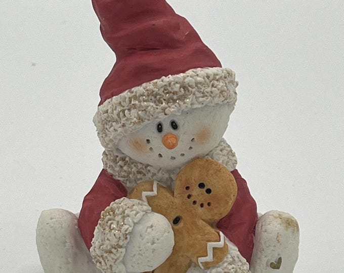 Sarah's Attic Snowonders J Bell Snowman Gingerbread Figurine 6411 Ltd Ed 195/408