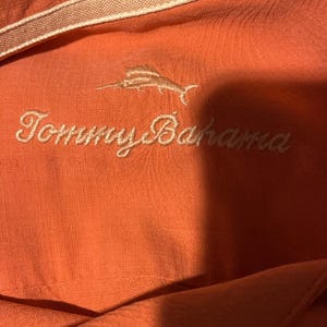 Tommy Bahama Coral Silk Short Sleeve Button Up Shirt Size L image 10