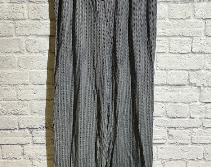 Croft & Barrow Men’s Large Lounge Pants NWT Black Herringbone Cotton Drawstring