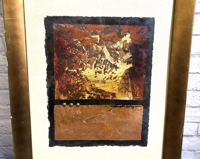 Jennifer Dreznin Signed Mixed Media Color Composition II Framed Art 32x24