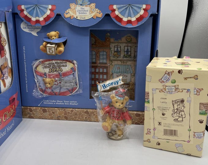 Cherished Teddies Club Doll Lanny 1999 Membership Figurine Vintage New in Box