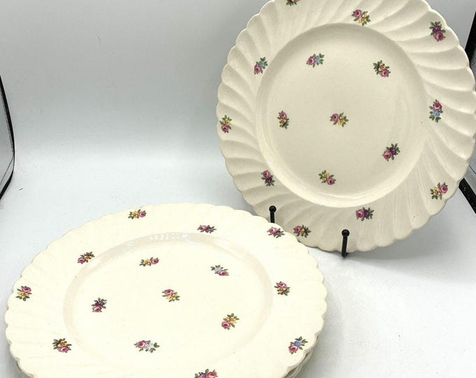 Clarice Cliff Devonshire Dinner Plates Set 4 10” Royal Staffordshire England