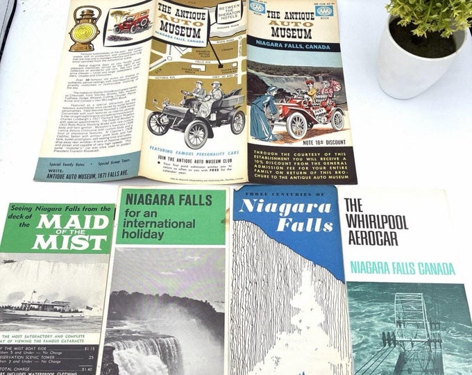 Vintage 1960s Niagara Falls Travel Brochure Lot Maid of the Mist Auto Museum