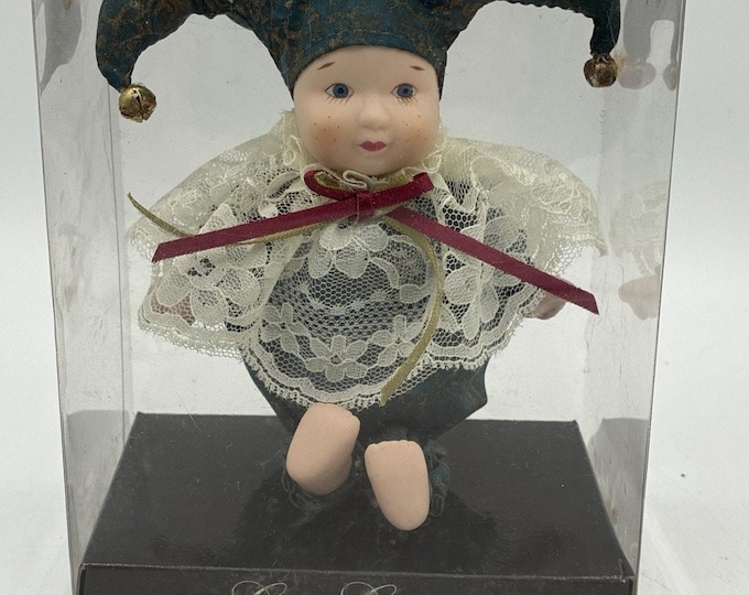 Vintage Kmart Gift Gallery Baby Jesters Doll Jester Clown NOS Original Box