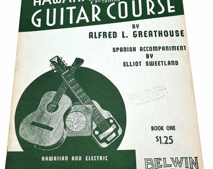 Vintage Belwin Hawaiian Electric Guitar Course Book Alfred L Greathouse Book 1