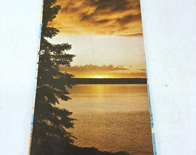 Vintage 1972 Michigan Official Highway Map Great Lake State Highway Commission