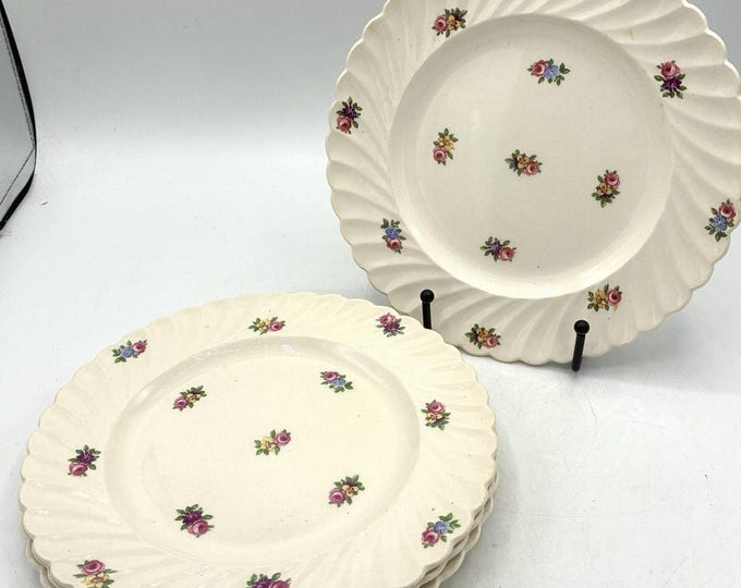 Clarice Cliff Devonshire Salad Plates Set 4 8” Royal Staffordshire England