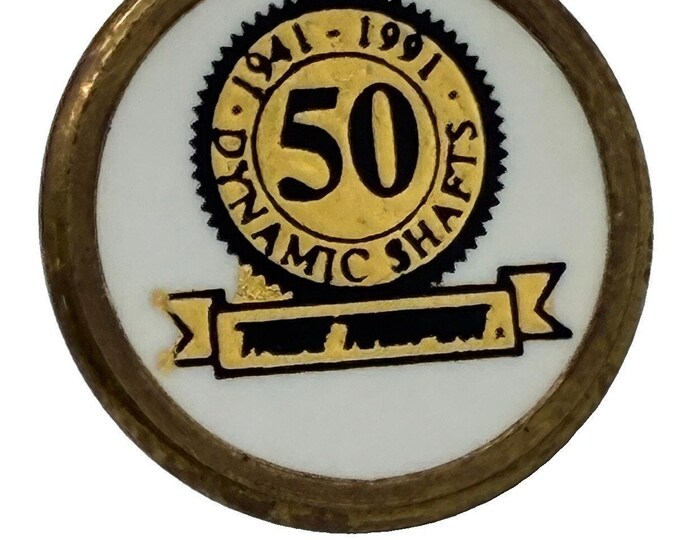 Vintage Dynamic Shafts 50th Anniversary Lapel Pin 1941 1991 Company