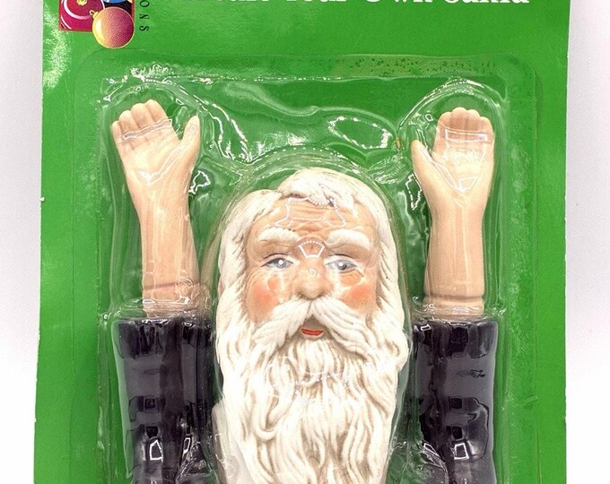 Vintage Create Your Own Santa Ceramic Doll Parts Kit NOS Holiday Traditions