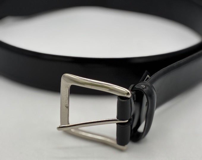 Cole Haan Men’s Black Leather Belt Size 40 Classic Dress Belt Preowned