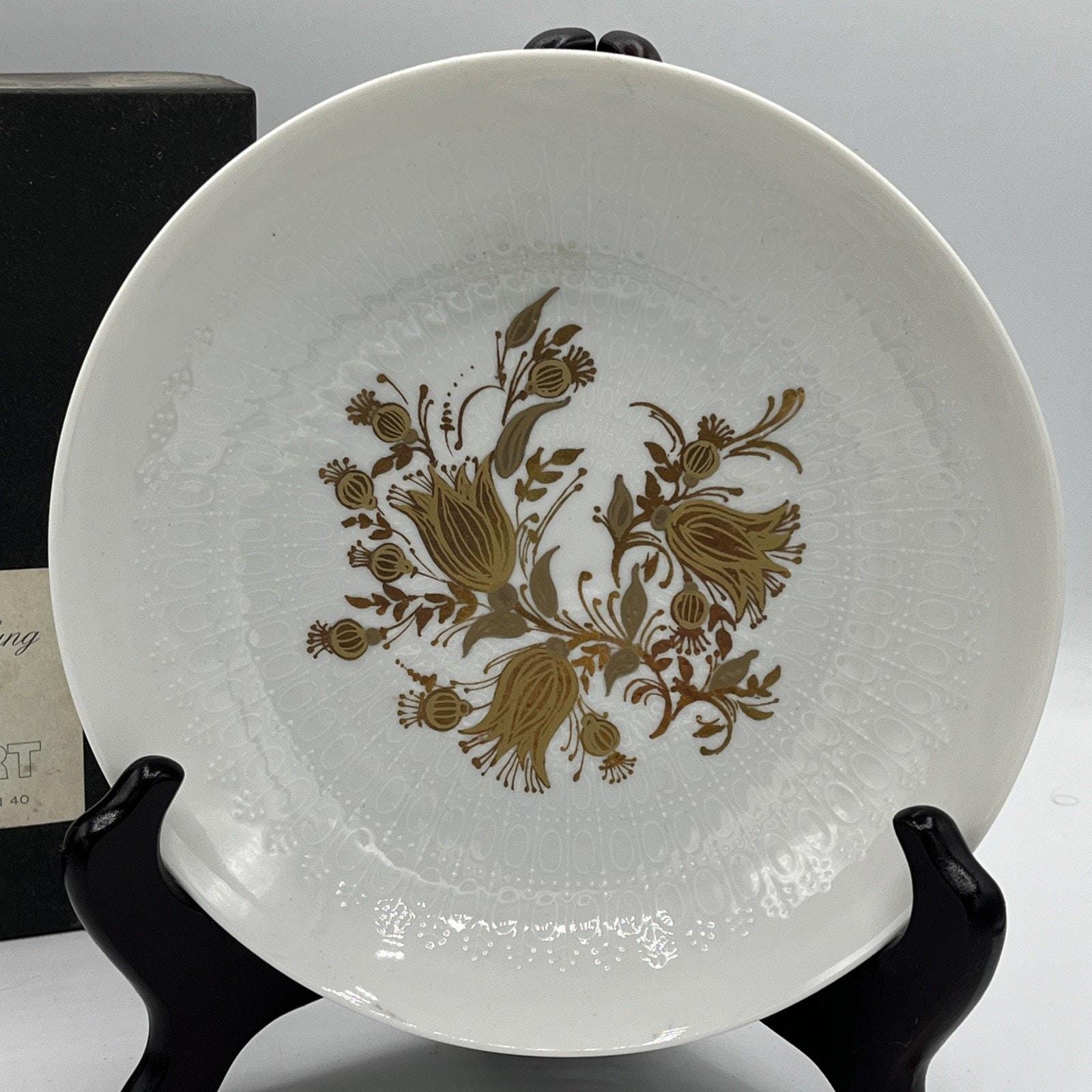Vtg Rosenthal Bjorn Wiinblad ROMANZE Bowl 7” Gold Floral Studio