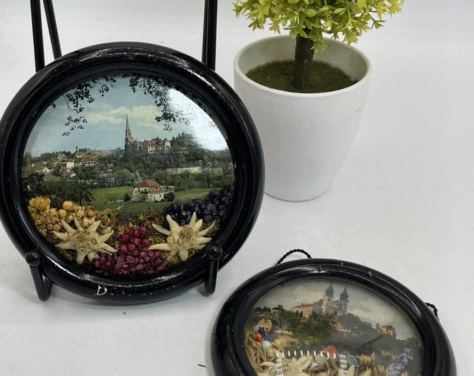Vintage Austria Shadow Box Set – Linz Souvenir Wall Art
