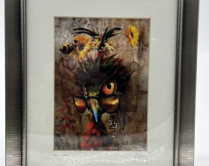 Richard Lorenz “Be The Bird” Framed Print – Mini Myrtle Series Art (9.5×11.5)