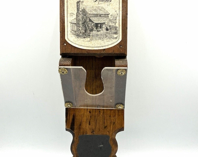 Vintage Country Kitchen Wood Wall Match Holder Safe Striker Rustic Farmhouse 15”