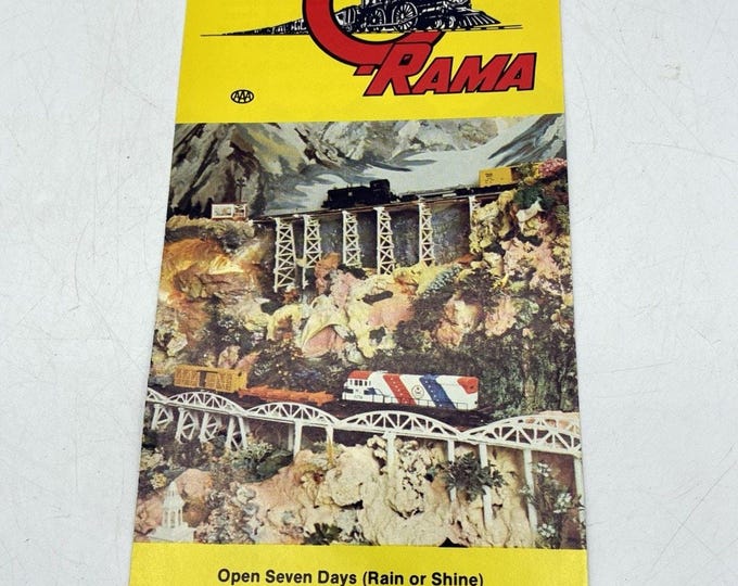 Vintage Train-O-Rama Model Railroad Exhibit Brochure Erie Pennsylvania AAA