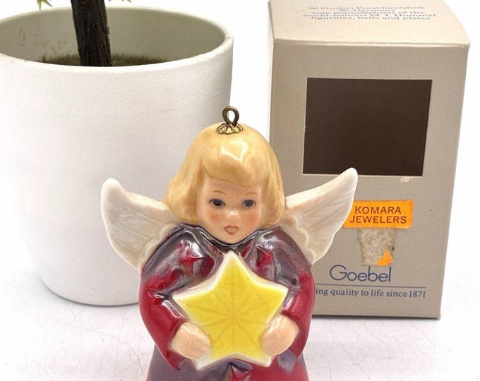 Goebel Angel Bell Ornament – 1989 14th Annual Christmas Edition with Box W Germany
