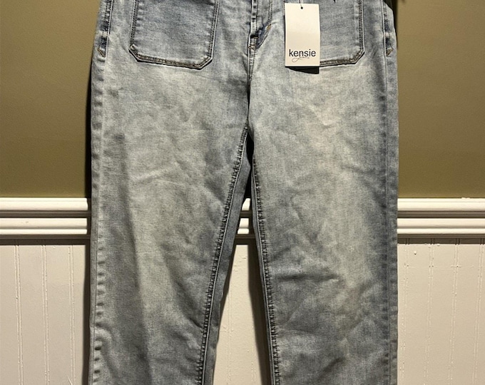 Kensie Jeans Women’s 8/29 High Rise Light Blue Relaxed Straight 25” Inseam