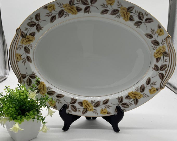Noritake Encino 5315 Oval Serving Platter – 16x12 Japan Porcelain