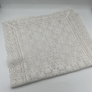 Vintage White Lace Crochet Table Runner 14x52 Victorian Style