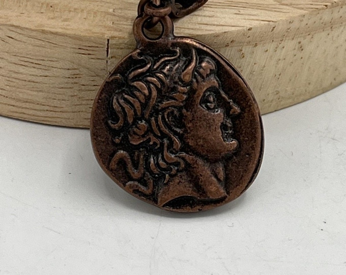 Ancient Greek Coin Alexander Great Macedon Artisan Copy Pendant Medal Copper