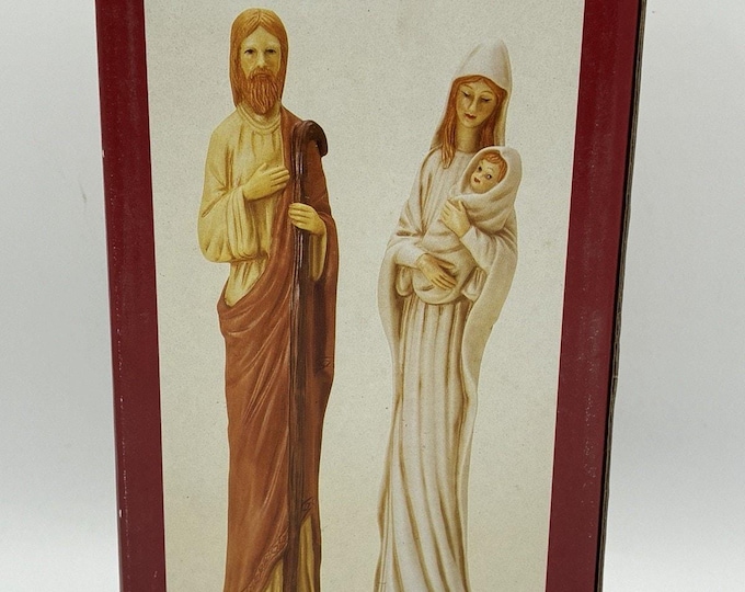 Vintage 1993 Christmas Treasures Pencil Slim Nativity Mary Joseph Jesus 10” NOS