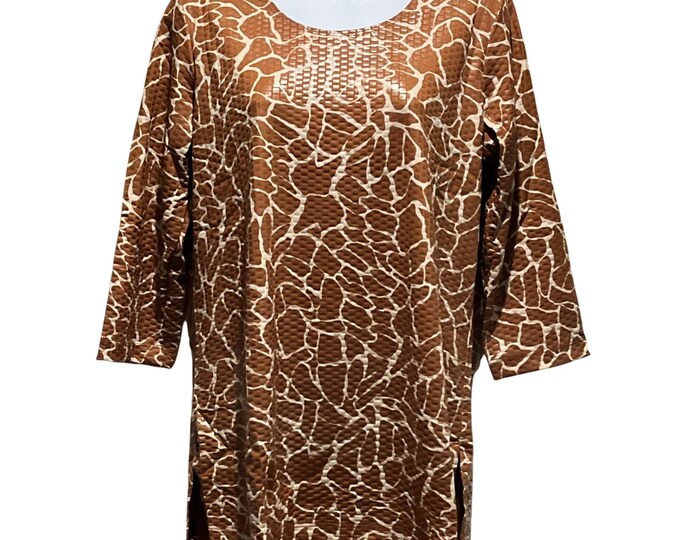 CSC Studio Giraffe Textured Tunic Top & Matching Pants – Size M, NWT