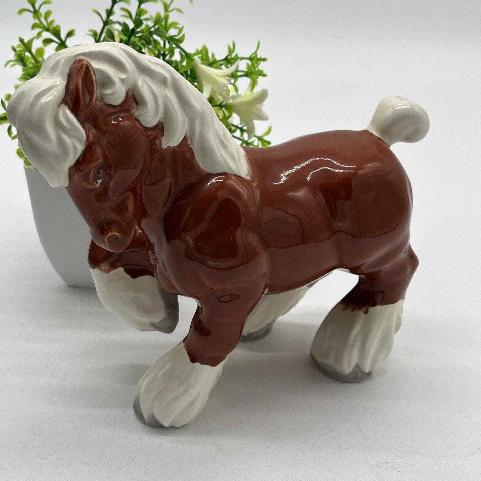 馬の絵皿・ハンドぺイント (数少ない馬の絵皿) 大堀相馬焼 豆