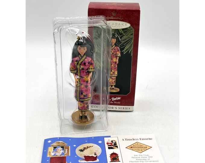 Vintage 1997 Hallmark Keepsake Chinese Barbie Dolls of the World